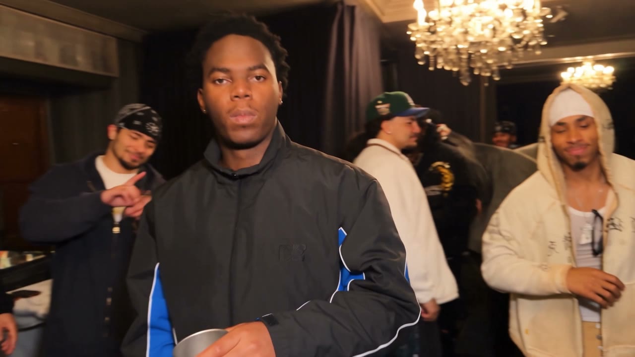 Blue tracksuit Burning Bridges video reference